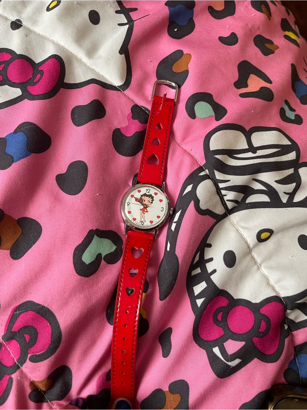 Betty Boop Red Heart Accent Women's Watch